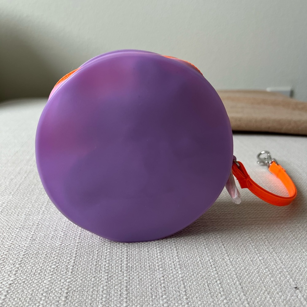 Round purple pouch